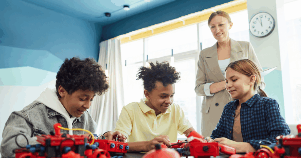 Students react to observation in classroom lab